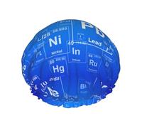 Professeur de sciences : Éléments amusants et tableau périodique,Bonnet de douche/bonnet de nuit double couche imperméable et élastique, bonnet de bain réutilisable