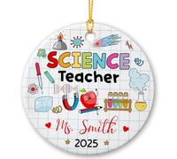 Professeur De Sciences Pendentif De Noël Mignon Décoration De Noël A Suspendre Céramique Ornement Suspendu pour Salon Fête Jardin