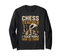 Professeur d'échecs I Teach People How to Think Manche Longue