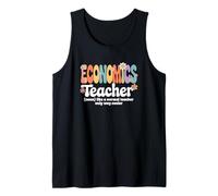Professeur d'économie Retro Groovy, école de Finance et de marché monétaire Débardeur
