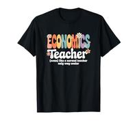 Professeur d'économie Retro Groovy, école de Finance et de marché monétaire T-Shirt
