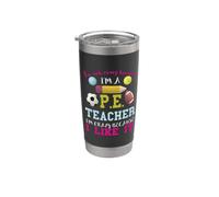 Professeur d'éducation physique de l'école Parce que j'aime ça Professeur de gym Professeur d'éducation physique Gobelet isotherme en acier inoxydable double paroi