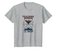 Professeur d'études sociales : enseigner Le passé pour l'avenir T-Shirt, Enfant, Gris Chiné, 12 Ans