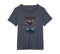 Professeur d'études sociales : enseigner Le passé pour l'avenir T-Shirt, Femme Grandes Tailles, Bleu Chiné, 6X