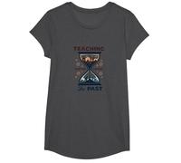 Professeur d'études sociales : enseigner Le passé pour l'avenir T-Shirt, Fille, Chiné Foncé, XS