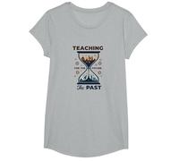 Professeur d'études sociales : enseigner Le passé pour l'avenir T-Shirt, Fille, Gris Chiné, M