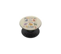 Professeur d'histoire Mammouth Histoire Humour Préhistorique PopSockets PopGrip Adhésif