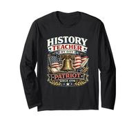 Professeur d'histoire par Day Patriot Depuis 1776 Patriotic USA Art Manche Longue