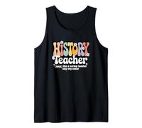 Professeur d'histoire Retro Groovy, Histoire du Monde, études sociales Débardeur