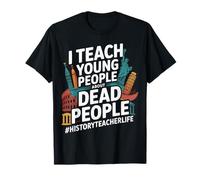 Professeur d'histoire Sociale drôle À Propos des Enseignants Groovy T-Shirt