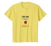 Professeur Happy Fri-Yay : 5 Jours d'arrêt, 2 Jours pour retrouver Apple Fun T-Shirt, Enfant, Citron, 2 Ans