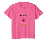 Professeur Happy Fri-Yay : 5 Jours d'arrêt, 2 Jours pour retrouver Apple Fun T-Shirt, Enfant, Rose chiné, 10 Ans