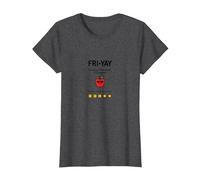 Professeur Happy Fri-Yay : 5 Jours d'arrêt, 2 Jours pour retrouver Apple Fun T-Shirt, Femme, Chiné Foncé, 3XL