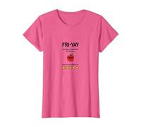 Professeur Happy Fri-Yay : 5 Jours d'arrêt, 2 Jours pour retrouver Apple Fun T-Shirt, Femme, Rose chiné, L