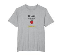 Professeur Happy Fri-Yay : 5 Jours d'arrêt, 2 Jours pour retrouver Apple Fun T-Shirt, Homme Grandes Tailles, Gris Chiné, 3X Tall