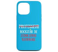 Professeur Non mais Rock Star de L'Education Nationale Drôle Coque pour iPhone 13 Pro Max