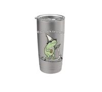Professeur Première Année Retour École Grenouille Amusante Gobelet isotherme en acier inoxydable double paroi