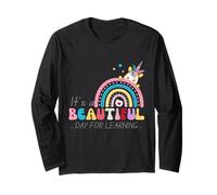 Professeur rétro, C'est Une Belle journée pour Apprendre la Licorne Manche Longue