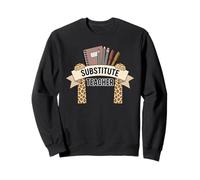 Professeur suppléant Leopard Print School Education Sweatshirt