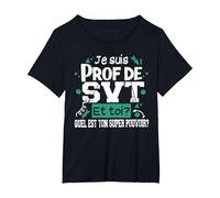 Professeur SVT Sciences Vie Cadeau Humour Terre Métier T-Shirt, Femme Grandes Tailles, Noir, 5X