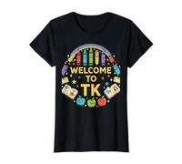 Professeur TK Bienvenue à TK First Day Early Learning T-Shirt Graphique avec Valeur, Femme, Noir, L