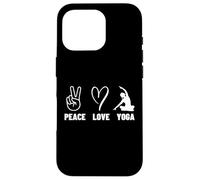 Professeure de Yoga Peace Love Yoga Proud Women Coque pour iPhone 16 Pro