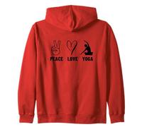 Professeure de Yoga Peace Love Yoga Proud Women Sweat à Capuche
