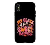 Professeure Valentines Ma Classe Pleine de Douceur de cœur Avant la Maternelle Coque pour iPhone X/XS