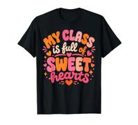 Professeure Valentines Ma Classe Pleine de Douceur de cœur Avant la Maternelle T-Shirt Graphique avec Valeur