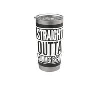 Professeurs et élèves de l'école Straight Outta Summer Break Gobelet isotherme en acier inoxydable double paroi