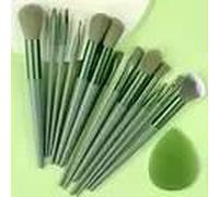 Professiona 13 Pièces Ensemble De Pinceaux De Maquillage Fond De Teint Fard À Paupières Blush Poudre Mélange Doux Moelleux Cosmétique Ensemble Complet Outil De Maquillage Féminin.Green No Bag.