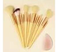 Professiona 13 Pièces Ensemble De Pinceaux De Maquillage Fond De Teint Fard À Paupières Blush Poudre Mélange Doux Moelleux Cosmétique Ensemble Complet Outil De Maquillage Féminin.Yellow No Bag.