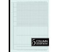 Professional 5 Column Ledger Book for Accurate Financial Record Keeping: Simple Five Column Accounting Notebook for Tracking Income, Expenses, Cash Flow, Business Transactions & Daily Bookkeeping