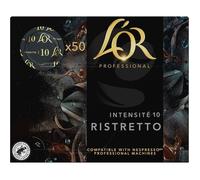 Professional,50 Capsules de Café Ristretto,Intensité 10,100% Grains Arabica,Compatibles Nespresso Professionnel