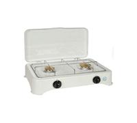 Kitchen Chef Réchaud à gaz 5326 C 2 brûleurs 3,4 kW Émaillé blanc