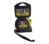 Professional 5m Tape Measure With Automatic Close,Metric And Inch Scale,Mid Accuracy,5m (Pack Of 1),Black,Yellow