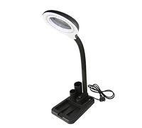 Professional 5X/10X Magnifying Glass Desk Lamp Magnifier LED Light Reading Table Lamp AC110-220V 6W Illuminated Magnifier Lamp