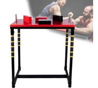Professional Arm Wrestling Table, Adjustable Standard Battle with Handles Elbow Pads and Winning , Wrist Stand High Stability, Home Gym Club, for Strength Training Enthusiasts(Red)