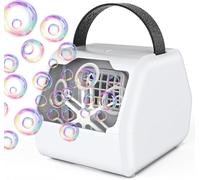 Professional Automatic Bubble Machine,Portable Bubble Machine with Capacity 400 ml/Handle,10000 +/Min,Bubble Toys for Weddings/Anniversaries/Stages/Parties