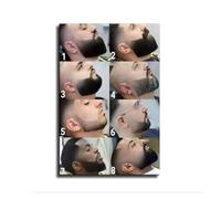 Professional Barber Beard Chart Poster Taper Fade Haircut Guide | Helps barbers communicate style options and achieve consistent professional results every time(Unframed,16x24inch(40x60cm))