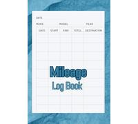 Professional Blue Mileage Log Book: Track Mileage, Fuel Costs, and Maintenance | Car Logbook for Taxes and Business | 6" x 9", 120 Pages