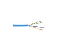 Professional - Câble en vrac - 500 m - U / FTP (Paire torsadée blindée) - sans halogène, solide - bleu clair, RAL 5012