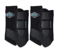 Professional Choice Lot de 4 Paires de guêtres Avant pour Cheval Noir Taille L