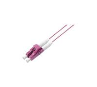 DIGITUS Professional - Cordon de raccordement - LC multi-mode (M) pour LC multi-mode (M) - 1 m - fibre optique - duplex - 50 / 125 microns - OM4 - sans halogène - violet pourpre
