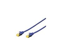 Professional - Cordon de raccordement - RJ-45 (M) pour RJ-45 (M) - 25 cm - SFTP - CAT 6a - démarré, sans halogène, sans crochet - bleu