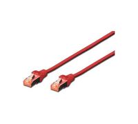 Digitus Câble réseau DK-1644-030/R RJ45 Cat6 S/FTP 3 m Rouge sans halogène, AWG27/7, avec cliquet