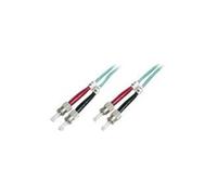 Digitus Câble fibre DK-2511-01/3 ST à ST Duplex OM3 50/125 µm 1 m Turquoise 1/10/40/100 Gbit/s
