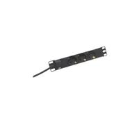 Digitus multiprise 3 prises 1U 10 pouces (254 mm) montage en rack armoire réseau argenté/noir