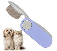 Professional Dog Comb, Pet Detangling Brush, 8 Inches Grooming Tool with Anti-Slip Handle, Stainless Steel Comb with Teeth Feature, Pet Care Accessory Comfortable Grip, Home Outdoor Garden Yard