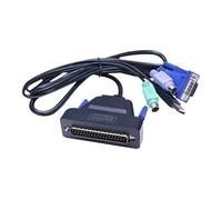 DIGITUS 19 inch/48.3 cm KVM Console with 19 inch TFT Display (16:9), German Keyboard Layout, 1-Port KVM Module, Black